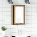 vidaXL Kúpeľňová zrkadlová skrinka, dubový drevený remeselník, 42x12x60 cm