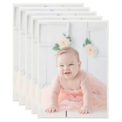 vidaXL Fotorámiky na stôl, koláž 5 ks, strieborné 15x21cm, MDF