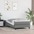 vidaXL Matrac s taštičkovými pružinami stredná tvrdosť tmavosivý 90x200x20 cm látka
