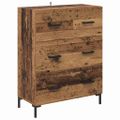 vidaXL Highboard Staré drevo 69,5 x 34 x 180 cm Kompozitné drevo