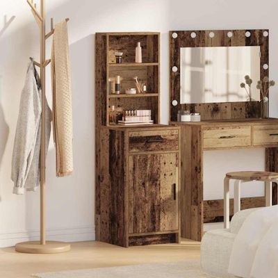 vidaXL Highboard Staré drevo 40 x 40,5 x 135 cm Kompozitné drevo