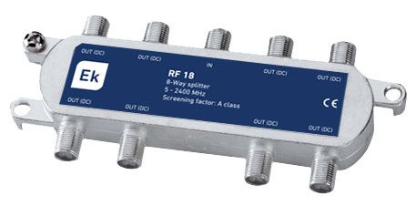 ITS rozbočovač 1/8 priechodný pre DC, 5-2400 MHz