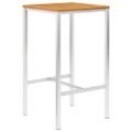 vidaXL Barový stôl 60x60x105 cm akáciový masív a nehrdzavejúca oceľ