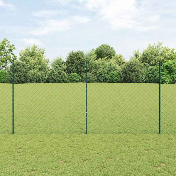 vidaXL Retiazkový plot s podperou 25 x 1,5 m (Š x V)