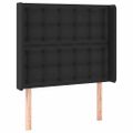 vidaXL Čelo postele so záhybmi čierne 83x16x118/128 cm umelá koža