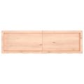 vidaXL Nástenná polica 140x40x(2-4) cm neošetrený dubový masív