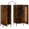 vidaXL Komoda dymový dub 34,5x34x90 cm spracované drevo