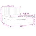 vidaXL Posteľný rám boxsping s matracom tmavomodrý 160x200 cm zamat