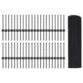 vidaXL Zvarené pletivo s podperami 100 x 0,4 m PVC potiahnutá oceľ