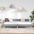 vidaXL Rohový rám postele Svetlosivá 80 x 200 cm látka
