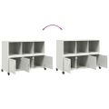 vidaXL Komoda biela 100,5x39x72 cm oceľ