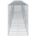 vidaXL Gabiónový kôš s krytom 800x100x150 cm pozinkované železo