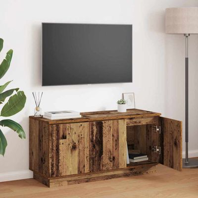 vidaXL TV skrinka Staré drevo 100 x 38 x 49 cm Kompozitné drevo