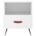 vidaXL Nočné stolíky 2 ks biele 40x35x47,5 cm kompozitné drevo