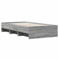vidaXL Posteľný rám sivý dub sonoma 75x190 cm kompozitné drevo