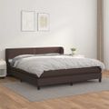 vidaXL Boxspring posteľ s matracom hnedá 160x200 cm umelá koža