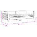 vidaXL Denná posteľ s matracom tmavosivá 90x200 cm zamat