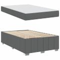 vidaXL Rám postele s matracmi Tmavo šedá 120 x 200 cm látka