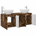 vidaXL Set kabinetov do kúpeľne 3 ks Dymový dub 49,5 x 44,5 x 65 cm