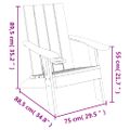 vidaXL Záhradná stolička Adirondack bledohnedá 75x88,5x89,5cm PP