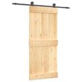 vidaXL Posuvné dvere Prírodná a čierna 90 x 210 cm