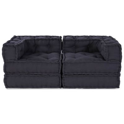vidaXL Modulová pohovka 2 pcs Antracitová 140 x 70 x 56 cm Látka