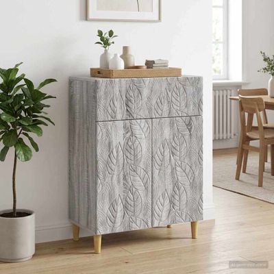 vidaXL Servírovacia skriňa Sivý Sonoma 66 x 34,5 x 90 cm