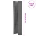 vidaXL Obojstranný záhradný plot 110x500 cm sivý