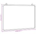 vidaXL Magnetická biela tabuľa 60x40x1,7 cm hliník