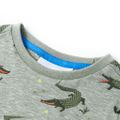 vidaXL Detské tričko svetlé kaki melanž 116