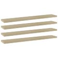 vidaXL Prídavné police 4 ks, dub sonoma 60x10x1,5 cm, drevotrieska
