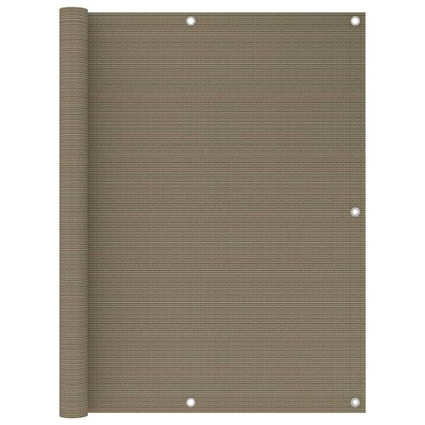 vidaXL Balkónová markíza sivohnedá 120x500 cm HDPE