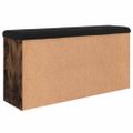 vidaXL Lavička na topánky dymový dub 102x32x50 cm kompozitné drevo