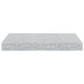 vidaXL Plávajúce nástenné police 4 ks betónovo-sivé 40x23,5x3,8 cm MDF