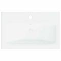 vidaXL Vstavané umývadlo s batériou 61x39x18 cm keramika biele