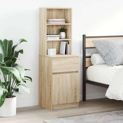 vidaXL Nočný stolík dub sonoma 39x35x125 cm spracované drevo