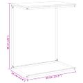 vidaXL Príručný stolík biely 55x35x66 cm spracované drevo