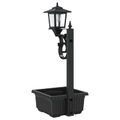 vidaXL Stĺpová lampa s kvetináčom Čierna 29 x 28 x 74 cm ABS a PP