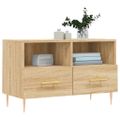 vidaXL TV skrinka dub sonoma 80x36x50 cm spracované drevo