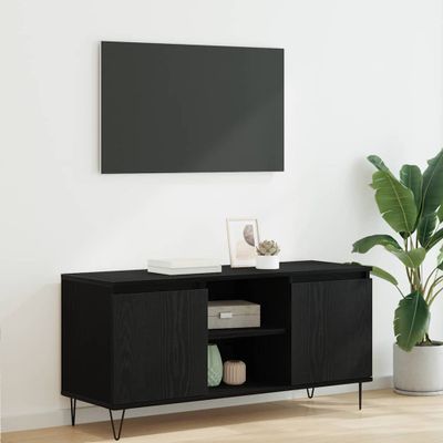 vidaXL TV skrinka Čierny dub 104 x 35 x 50 cm Kompozitné drevo