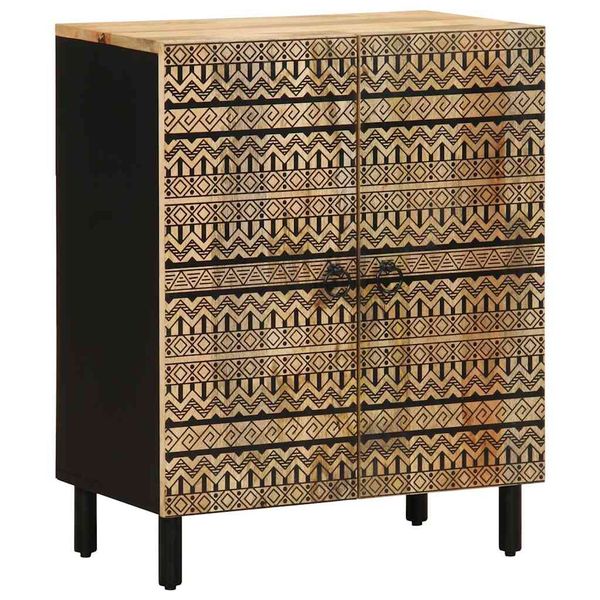 vidaXL Komoda 60x33,5x75 cm, surový mangový masív