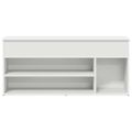 vidaXL Lavička na topánky Biela 102x30,5x45 cm Engineered Wood