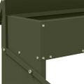 vidaXL Krmítko s pedálom pre kura Olivovo zelená 48,5 x 39,5 x 19 cm