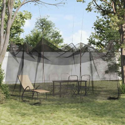 vidaXL Záhradná moskytiéra 156 sieť Čierna 4 x 4 x 2,5 m Polyester