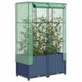vidaXL Záhon s krytom na skleník ratanový vzhľad 80x40x138 cm