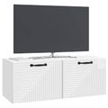 vidaXL Nástenná TV skrinka Biela s vysokým leskom 78,5 x 31 x 30 cm
