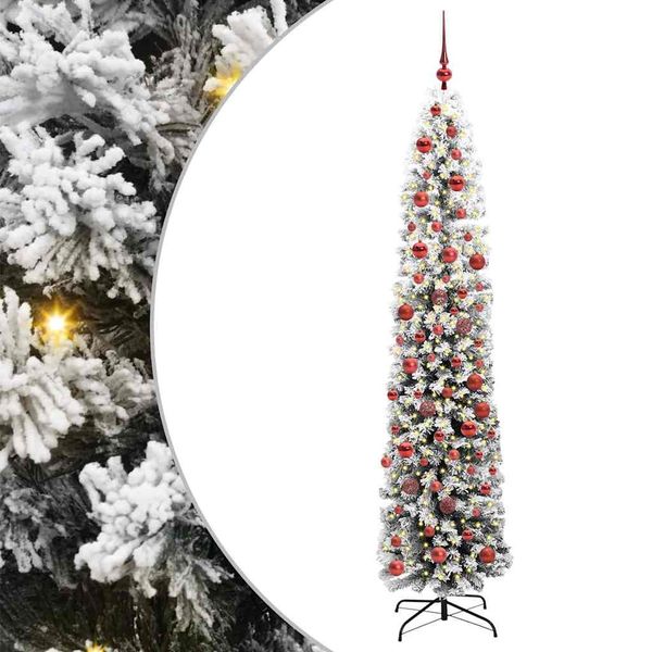 vidaXL Umelý vianočný stromček Zelená 180 cm PVC, oceľ a plast