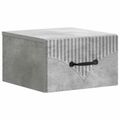 vidaXL Nástenná nočná skrinka Betónovo sivá 34,5 x 33 x 20 cm