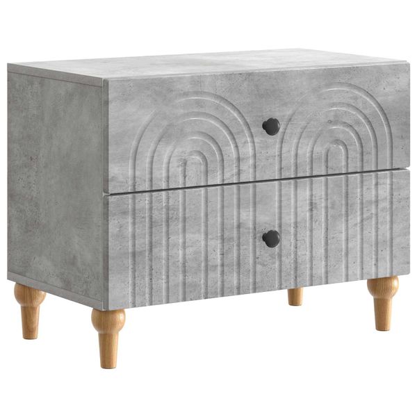 vidaXL Nočný stolík Betónovo sivá 62 x 34,5 x 48 cm Kompozitné drevo