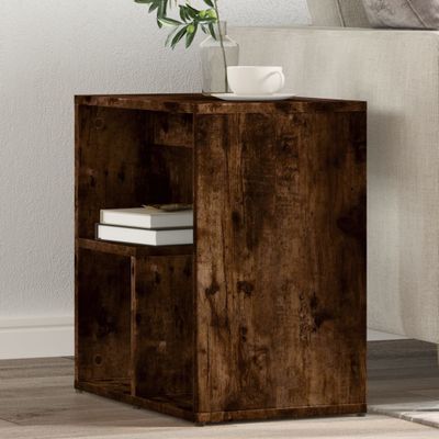 vidaXL Bočné stolíky 2 ks dymový dub 50x30x50 kompozitné drevo